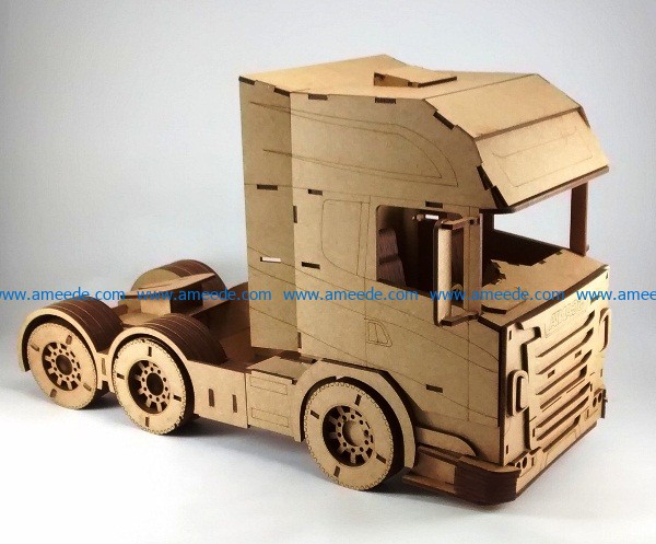 Tractor truck file cdr and dxf free vector download for Laser cut CNC
