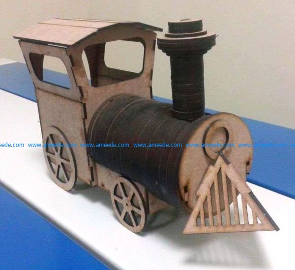 Train assembly model file cdr and dxf free vector download for Laser cut CNC