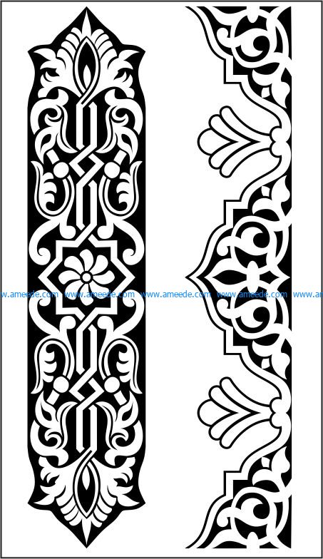 Unique MDF wood carving pattern file cdr and dxf free vector download for CNC cut