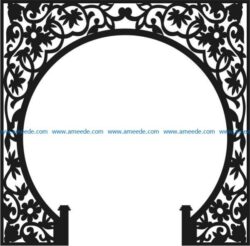 Unique pattern for the partition of the altar  file cdr and dxf free vector download for Laser cut CNC