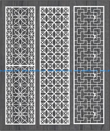 Vertical column pattern for money file cdr and dxf free vector download for Laser cut CNC