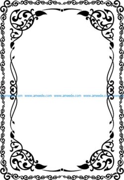 Vines mirror frame file cdr and dxf free vector download for CNC cut