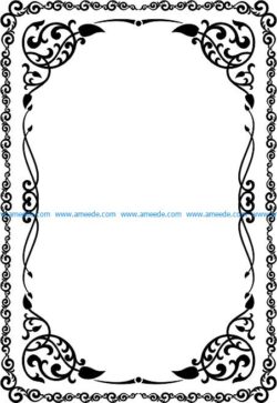 Vines mirror frame file cdr and dxf free vector download for CNC cut