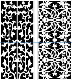Vines partition file cdr and dxf free vector download for Laser cut CNC
