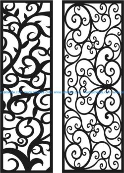 Vines pattern looks glitzy file cdr and dxf free vector download for Laser cut CNC