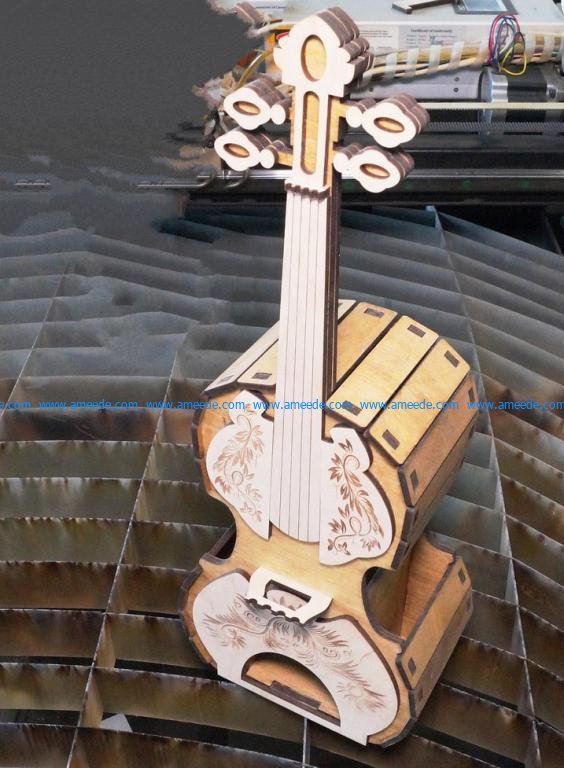Violin file cdr and dxf free vector download for Laser cut CNC