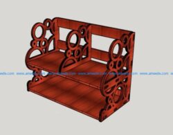 Wall shelf file cdr and dxf free vector download for Laser cut CNC