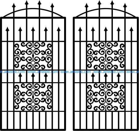 Wavy iron door pattern file cdr and dxf free vector download for Laser cut plasma