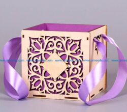 Wedding gift box file cdr and dxf free vector download for Laser cut