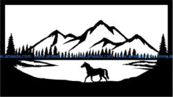 Wild horses in the forest file cdr and dxf free vector download for Laser cut plasma