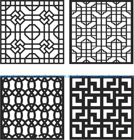 Window Divider Design file cdr and dxf free vector download for Laser cut CNC
