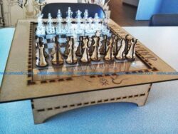 Laser Cut Engraved Chess Set Free Vector cdr Download 