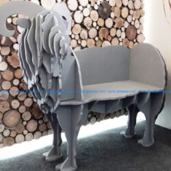 Wooden Bookshelf file cdr and dxf free vector download for Laser cut CNC