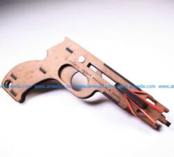 Wooden Jenga Pistol file cdr and dxf free vector download for Laser cut CNC