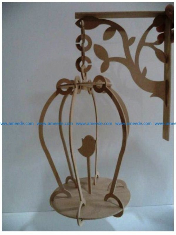 Wooden bird cage file cdr and dxf free vector download for Laser cut CNC