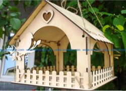 Wooden bird houses file cdr and dxf free vector download for Laser cut CNC