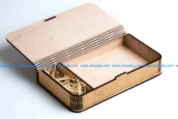 Wooden box file cdr and dxf free vector download for Laser cut CNC