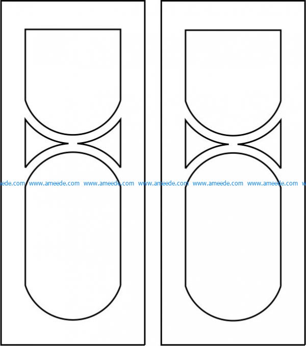 Wooden door design file cdr and dxf free vector download for CNC cut