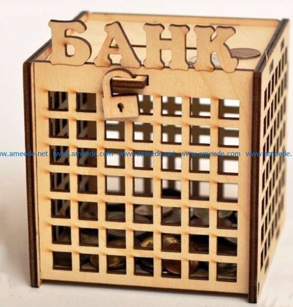 Wooden piggy bank file cdr and dxf free vector download for Laser cut