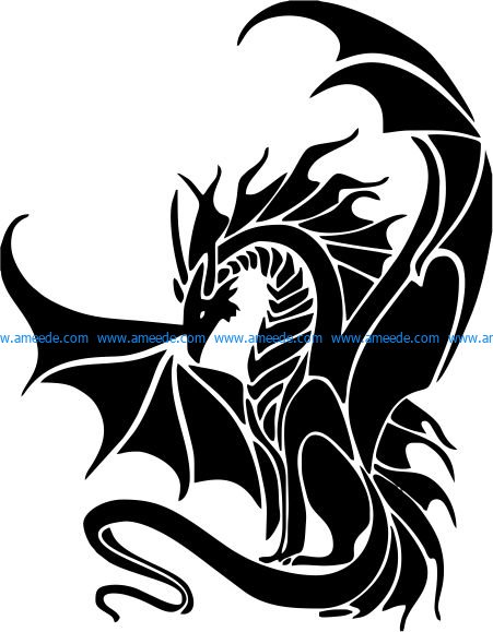 ancient dragons file cdr and dxf free vector download for printers or laser engraving machines
