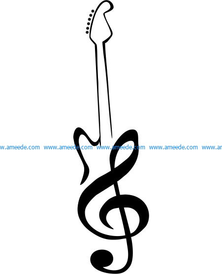 art guitar file cdr and dxf free vector download for Laser cut plasma