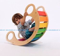 assembling a rocking chair for children file cdr and dxf free vector download for Laser cut CNC