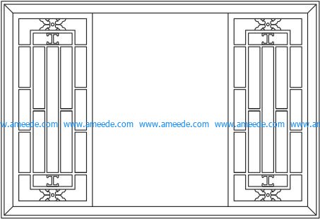 back door frame partition garden file cdr and dxf free vector download for Laser cut CNC
