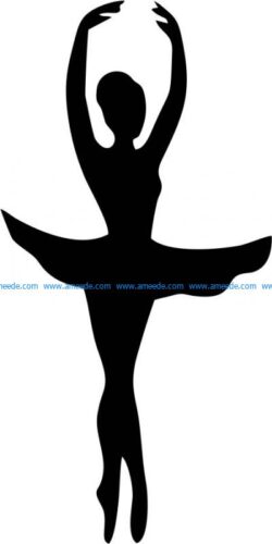 ballet girl file cdr and dxf free vector download for Laser cut plasma