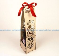 bottle of wine for sale file cdr and dxf free vector download for Laser cut CNC