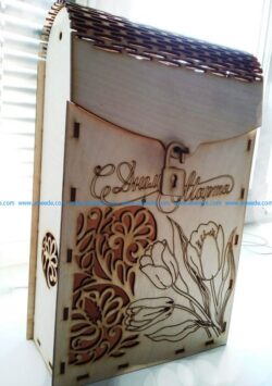 box for wine file cdr and dxf free vector download for Laser cut CNC