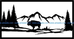 bulls in the forest file cdr and dxf free vector download for Laser cut plasma