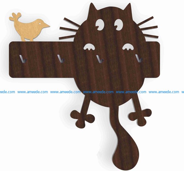 cat hangers hanging file cdr and dxf free vector download for Laser cut CNC