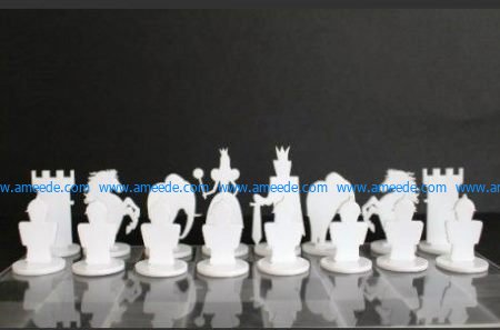 Laser Cut Engraved Chess Set Free Vector cdr Download 