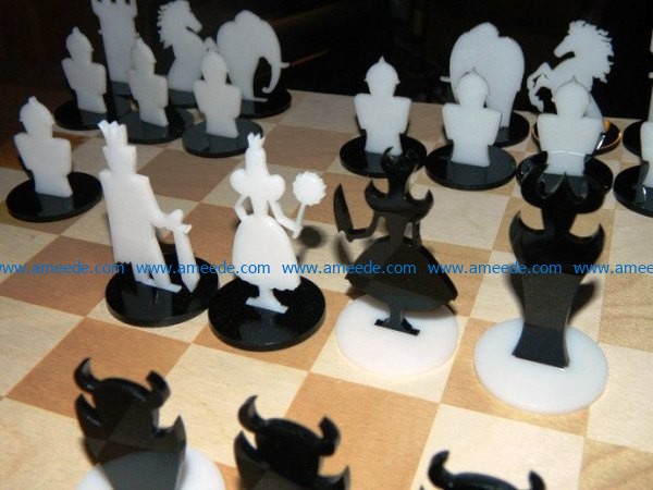 Laser Cut Chess Game SVG File Free Download 