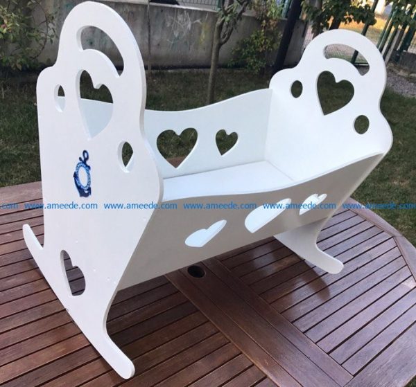 cradle for baby file cdr and dxf free vector download for Laser cut CNC