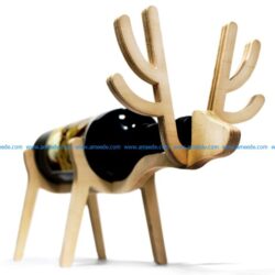 deer wine rack file cdr and dxf free vector download for Laser cut CNC