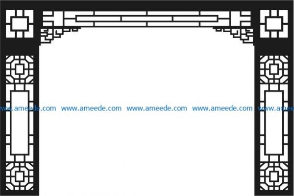 Design of a partition of a church room file cdr and dxf free vector download for Laser cut CNC