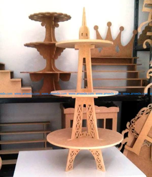 display price of eiffel tower products file cdr and dxf free vector download for Laser cut CNC