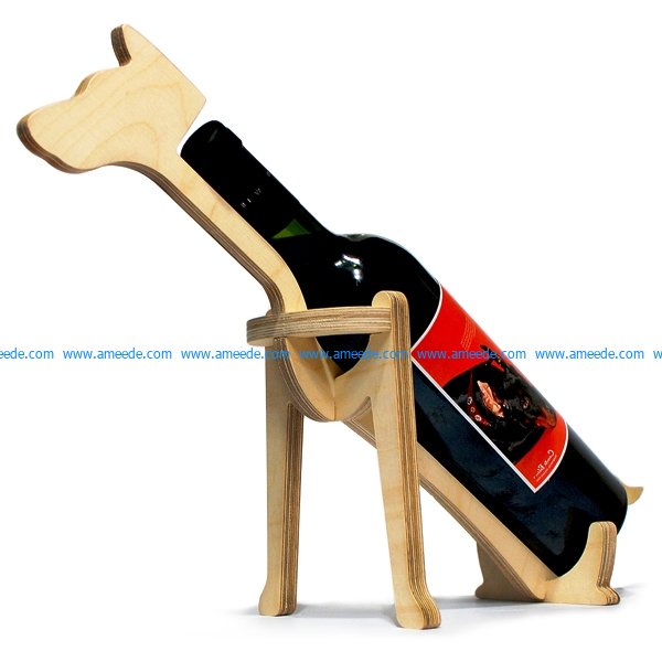 dog-shaped wine rack file cdr and dxf free vector download for Laser cut CNC