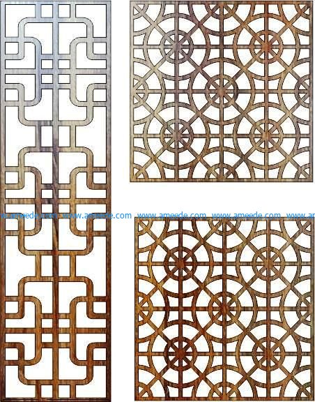 feng shui bulkhead file cdr and dxf free vector download for Laser cut CNC