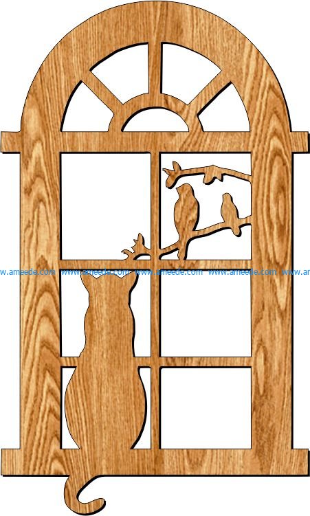 cat door frame partition file cdr and dxf free vector download for Laser cut plasma