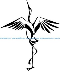 flamingos file cdr and dxf free vector download for print or laser engraving machines