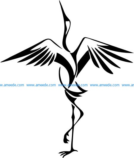 flamingos file cdr and dxf free vector download for print or laser engraving machines