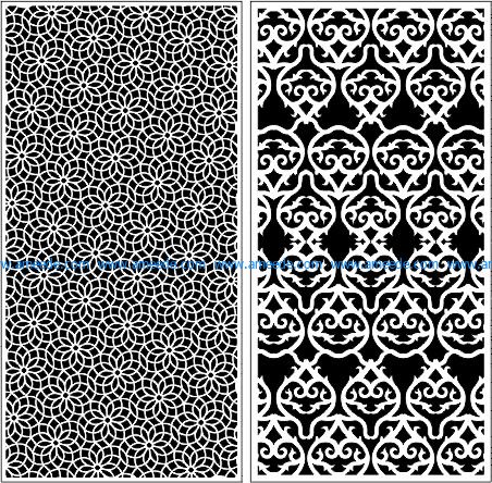 floral motifs and water droplets pratition file cdr and dxf free vector download for Laser cut CNC
