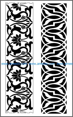 flower seamless file cdr and dxf free vector download for CNC cut
