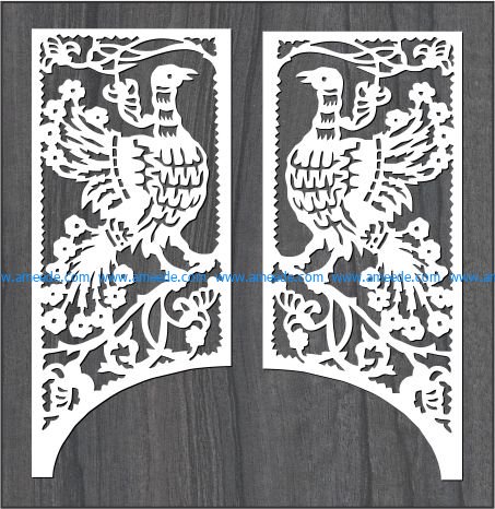 gangster rooster pattern file cdr and dxf free vector download for Laser cut CNC