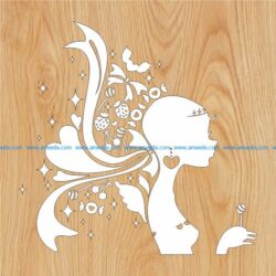 girl sweet teen file cdr and dxf free vector download for Laser cut plasma