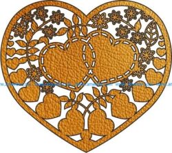 heart interlocking file cdr and dxf free vector download for Laser