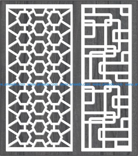 honeycomb partitions and modern meandering roads free vector download for Laser CNC
