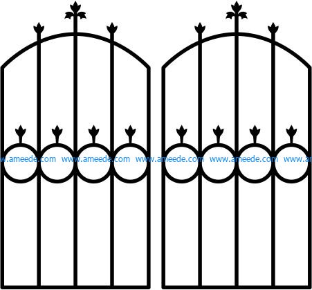 iron door shaped circle file cdr and dxf free vector download for Laser cut plasma